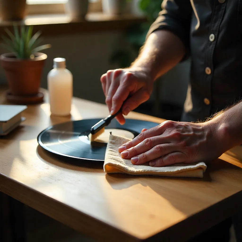 Technical record cleaning equipment